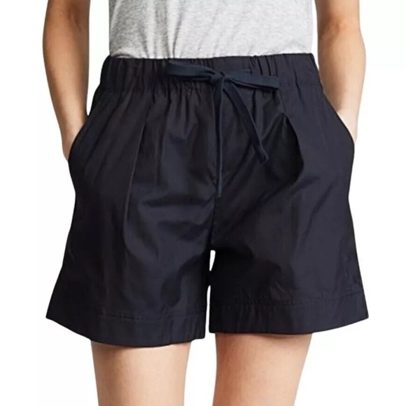 Vince Dark Blue High Waist Pull On Shorts - Picture 1 of 9